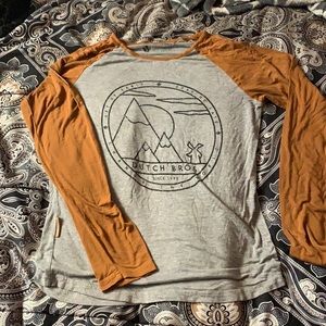 Mustard Dutch Bros baseball tee